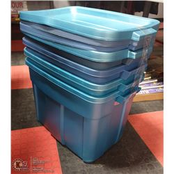 LOT OF 4 RUBBERMAID STORAGE CONTAINERS
