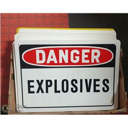 LOT OF 30 CAUTION/WARNING/DANGER  SIGNS .
