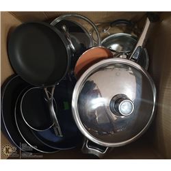 LOT OF POTS & PANS WITH LIDS (VARIOUS