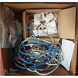 LARGE BOX OF POWER CORDS, WIRELESS