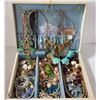 Image 2 : JEWELRY BOX WHITE FILLED WITH ESTATE JEWELRY