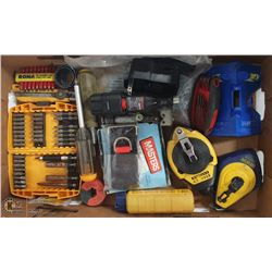 BOX OF ASSORTED TOOLS