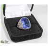 Image 1 : STERLING SILVER RING WITH BLUE STONE