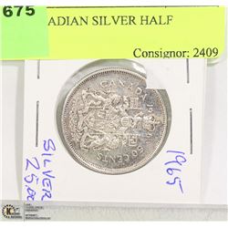 1965 CANADIAN SILVER HALF DOLLAR
