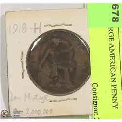 1918 LARGE AMERICAN PENNY