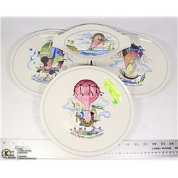 4 PIECE VILLEROY AND BOCH PLATE SET