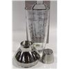 Image 3 : YPSILON GLASS DRINK MIXER / SHAKER W/ STEEL CAP