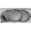 Image 1 : 3 NEW JOHNSON ROSE 14" ROUND SERVING TRAYS