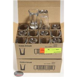 LOT OF 24 NEW 1 OZ SHOT GLASSES