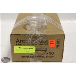 CASE OF NEW ARCOROC 2-3/4" STACKING BOWLS