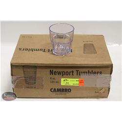 CASE OF 34 NEW CAMBRO 6 OZ. NEWPORT TUMBLERS