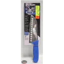 NEW WINCO 7" SANTOKU KNIFE - BLUE HANDLE