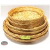 Image 1 : LOT OF 6 ROUND WILLOW WICKER BASKETS