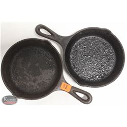 LOT OF 2 6" CAST IRON FRYING PANS