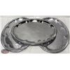 Image 1 : 3 NEW JOHNSON ROSE 18" OVAL SERVING TRAYS