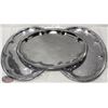 Image 1 : 3 NEW JOHNSON ROSE 18" OVAL SERVING TRAYS