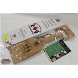 NEW HOLLYGRILL NATURAL BAMBOO WOOD GRILL SCRAPER