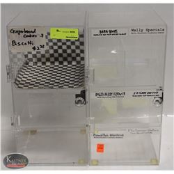 LOT OF 2 ACRYLIC COOKIE DISPLAYS