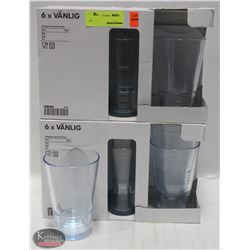 LOT OF 12 IKEA VANLIG 16 OZ GLASSES
