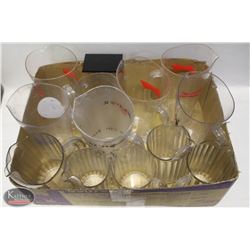 FLAT OF 12 ASSORTED POLY PITCHERS