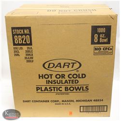 CASE OF 1000 DART 8 OZ HOT OR COLD INSULATED