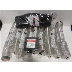 BOX OF ASSORTED PLASTIC PORTION CUPS & LIDS