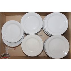 BOX OF MANY PORCELAIN SIDE PLATES