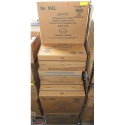 LOT OF 9 CASES OF 1000 DART CAPPUCCINO LIDS