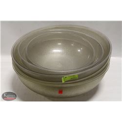 LOT OF 2 LARGE POLY SALAD/MIXING BOWLS