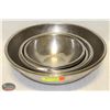 Image 1 : LOT OF 6 ASSORTED SIZE STAINLESS STEEL MIXING