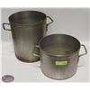 Image 1 : LOT OF 2 ALUMINUM STOCK POTS. APPROX. 10QT & 20QT