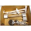Image 1 : BOX ASSORTED MISC. INCLUDING: 4 MEAT MALLETS,