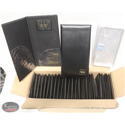 BOX OF NEW AME BLACK VINYL CARD / BILL BOOKS & 4