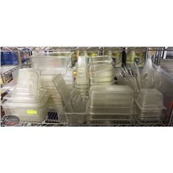 SHELF CONTENTS INCL MANY ASSORTED SIZE POLY CARB