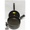 Image 1 : LOT OF NON-STICK COOKWARE INCL: 12" FRYING PAN, &