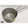 Image 1 : LOT OF 2 ALUMINUM SAUCE PANS. APPROX 12QT & 10QT