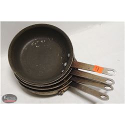LOT OF 4 NON-STICK 7.5" FRYING PANS