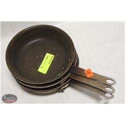 LOT OF 3 NON-STICK 7.5" FRYING PANS
