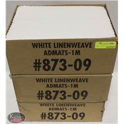 3 CASES OF FORT HOWARD WHITE LINEWEAVE ADMATS