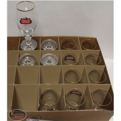 LOT OF 14 STELLA ARTOIS FOOTED BEER GLASSES