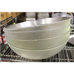 STACK OF 4 LARGE POLY SALAD/MIXING BOWLS