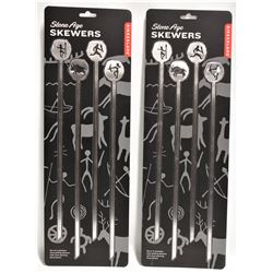 2 NEW SETS OF STONE AGE STAINLESS STEEL SKEWERS