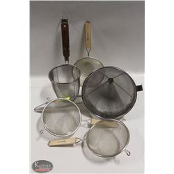GROUP OF LIGHTLY USED ASSORTED STRAINERS