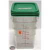 Image 1 : THREE CAMBRO 4QT INGREDIENT BINS W/ 3 GREEN LIDS