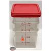 Image 1 : THREE CAMBRO 6QT INGREDIENT BINS W/ 3 RED LIDS