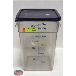 CAMBRO 22QT INGREDIENT BIN W/ 2 BLUE LIDS