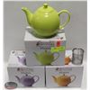 Image 1 : THREE 1.2L CERAMIC TEAPOTS W/ S/S MESH INFUSER