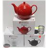 Image 1 : THREE 1.2L CERAMIC TEAPOTS W/ S/S MESH INFUSER