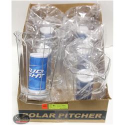 CASE OF NEW POLYCARB POLAR PITCHERS W/ BUD LITE