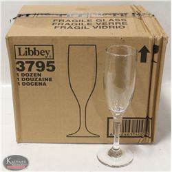 CASE OF NEW LIBBEY 6 OZ FLUTE GLASSES